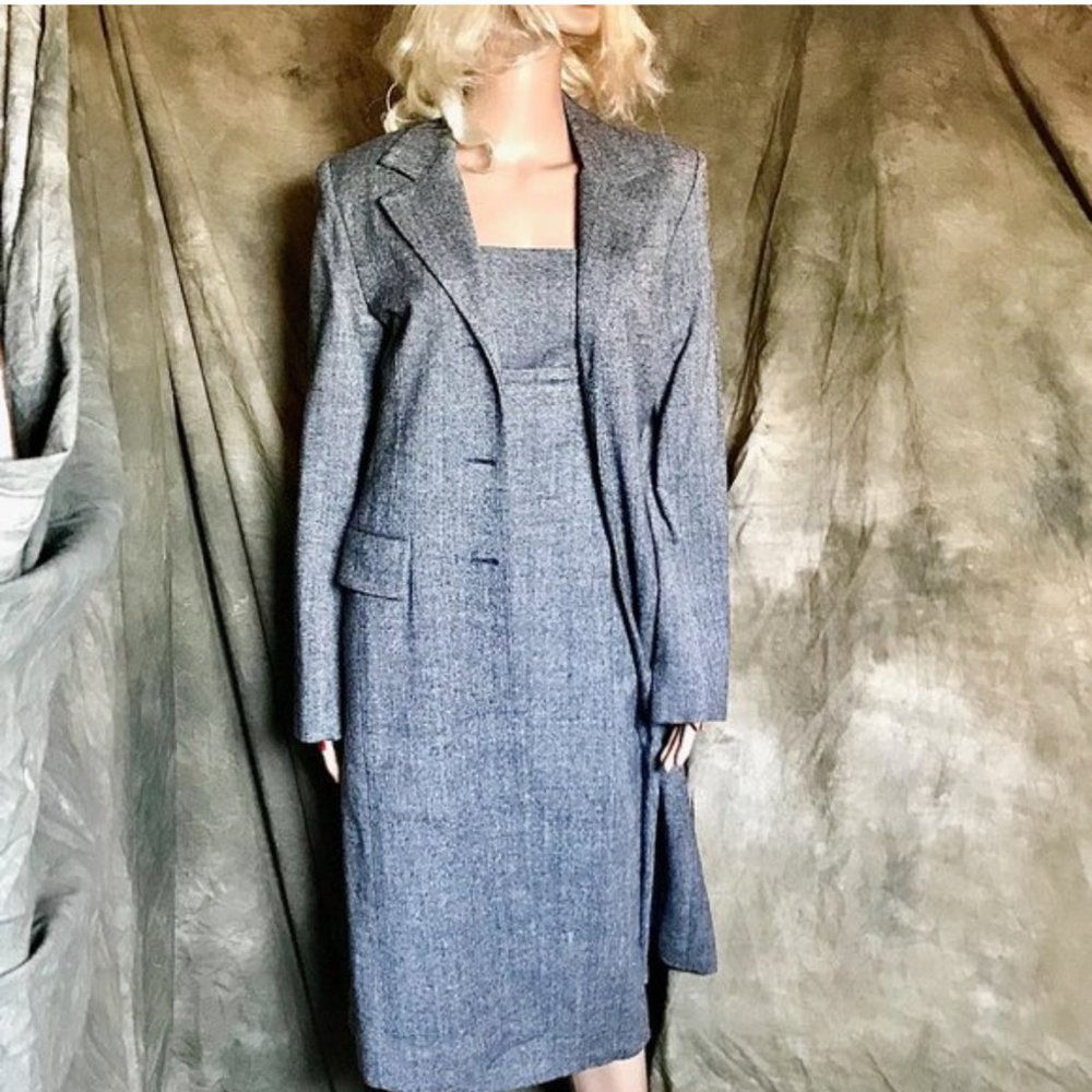 “Jill Stuart” tweed dress, M. long jacket, 8 